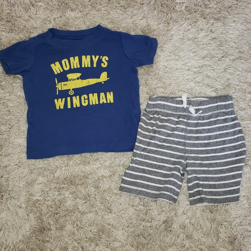 24m boy Carter's outfit and 2 rompers - Picture 9 of 13